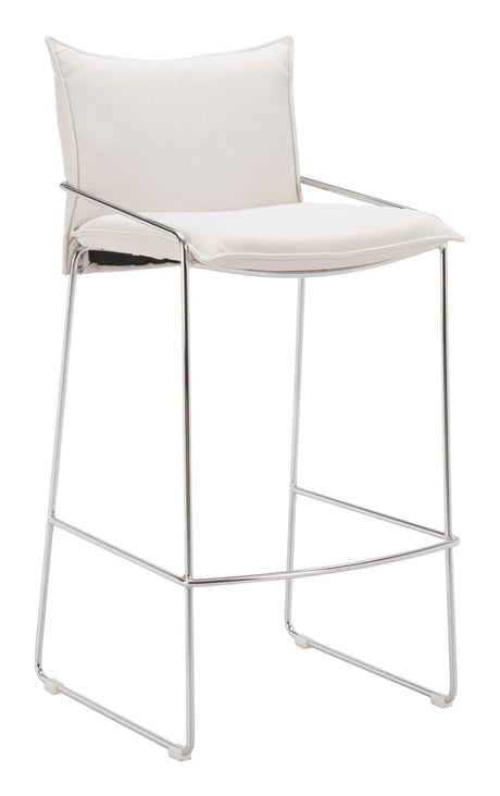 Pola White Barstool by Zuomod at Eve Furniture