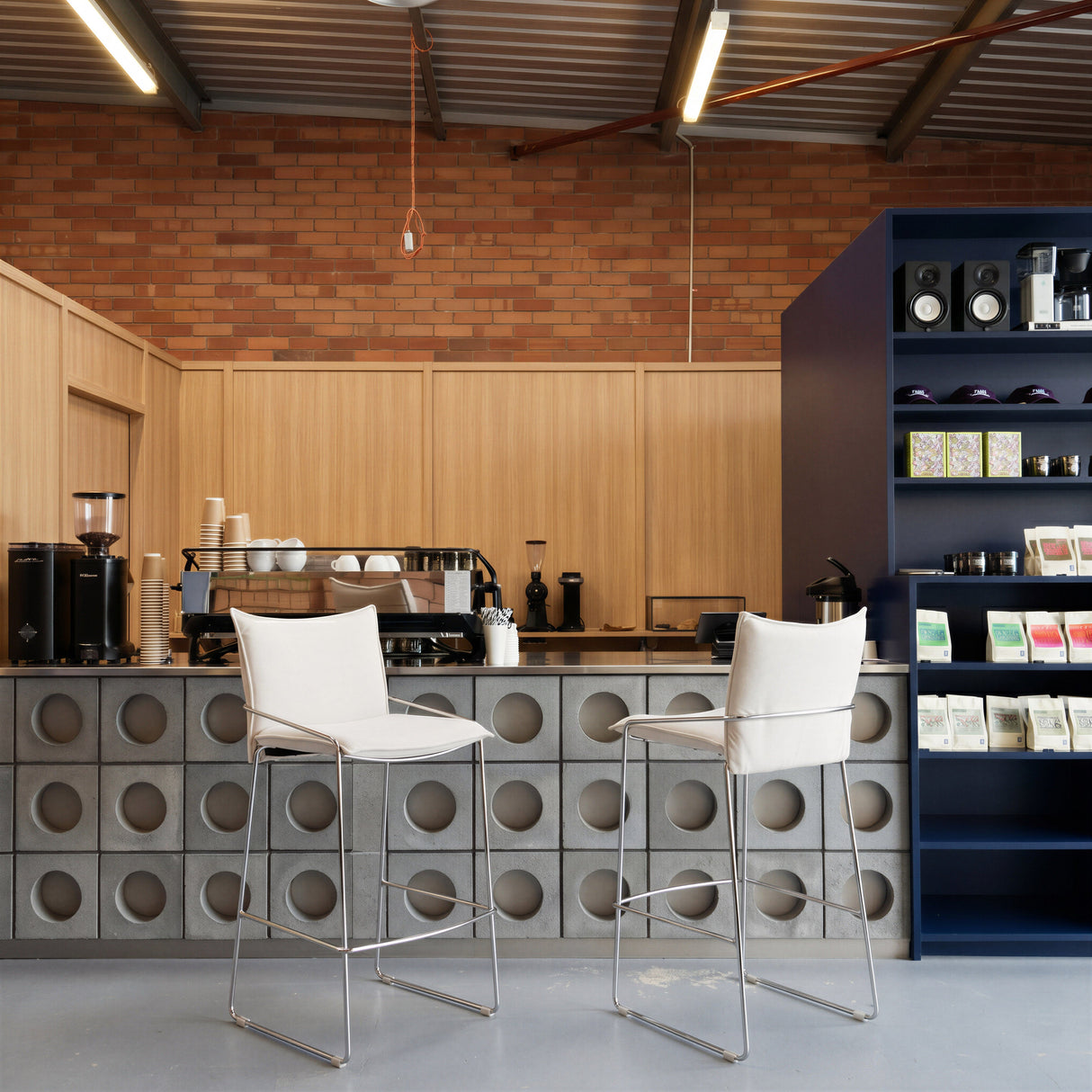 Pola White Barstool by Zuomod at Eve Furniture