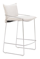 Pola White Counter Stool by Zuomod at Eve Furniture