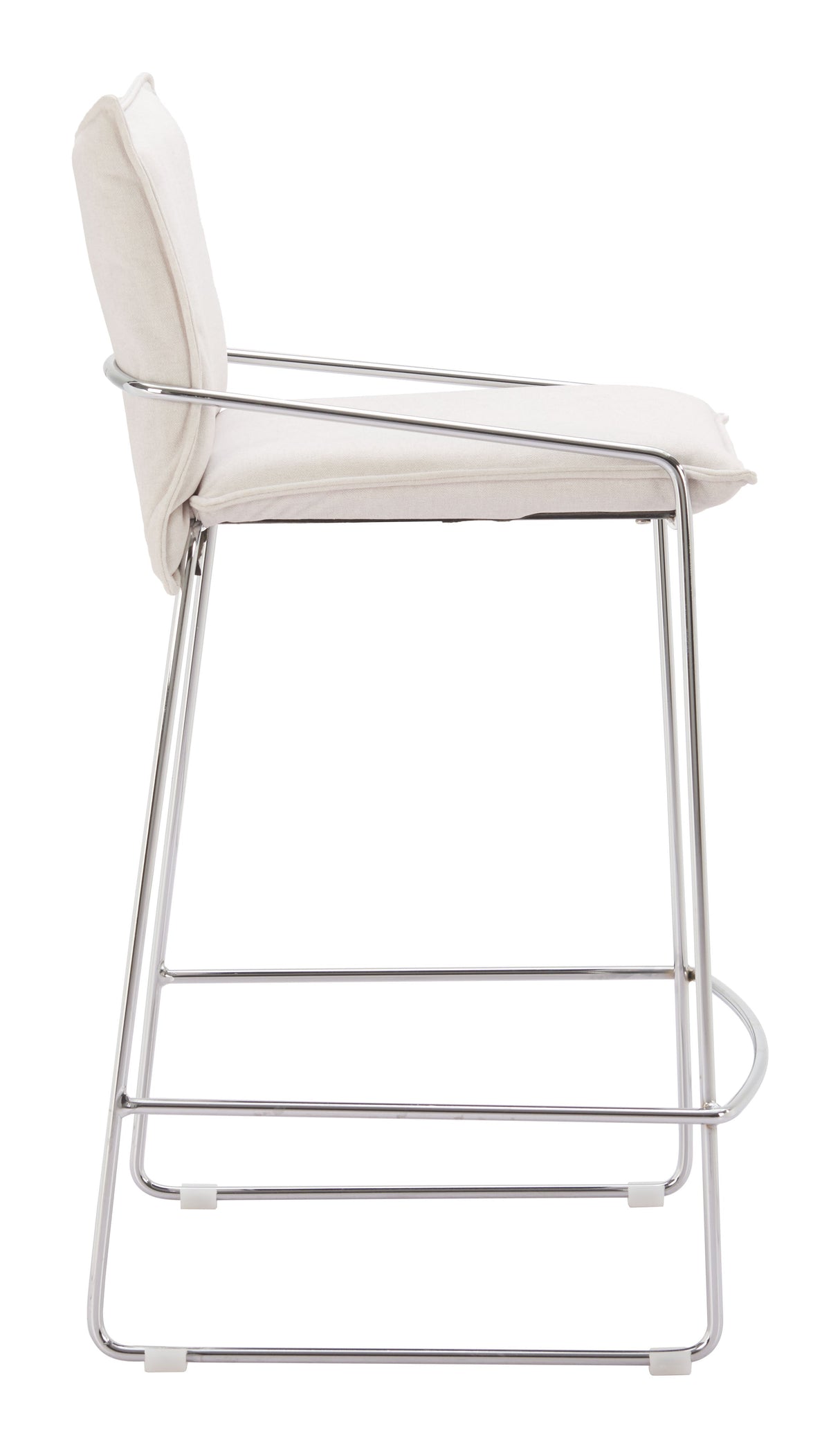 Pola White Counter Stool by Zuomod at Eve Furniture