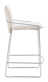 Pola White Counter Stool by Zuomod at Eve Furniture