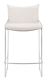 Pola White Counter Stool by Zuomod at Eve Furniture