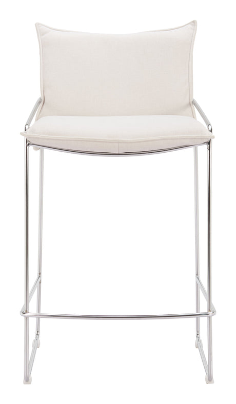 Pola White Counter Stool by Zuomod at Eve Furniture