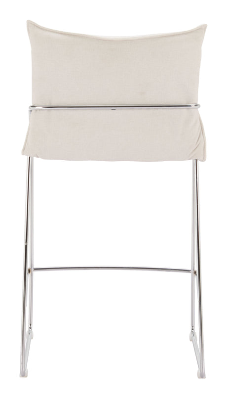 Pola White Counter Stool by Zuomod at Eve Furniture