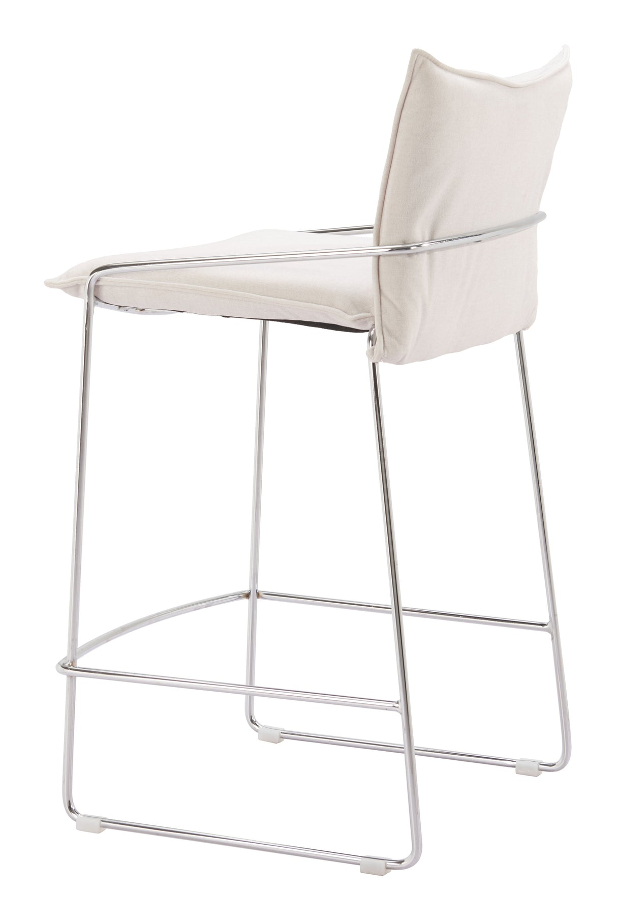 Pola White Counter Stool by Zuomod at Eve Furniture