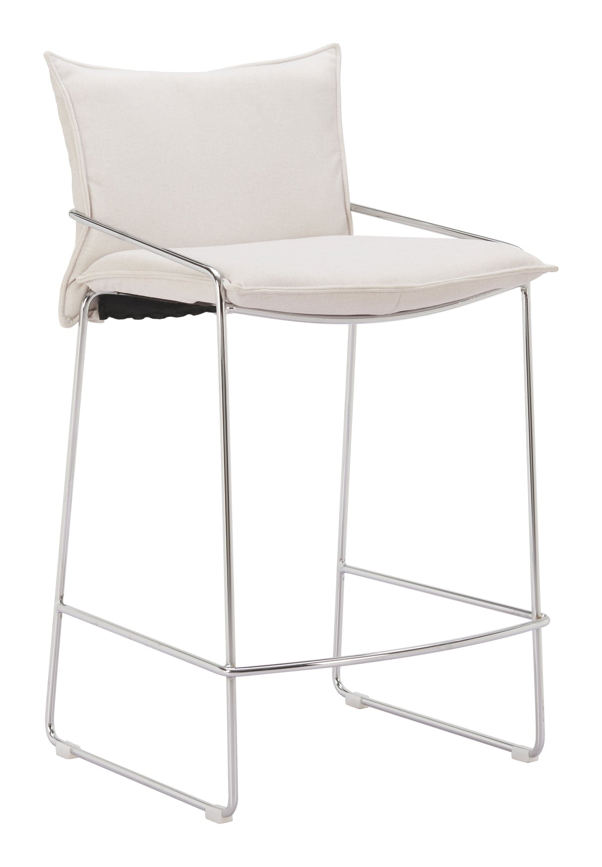Pola White Counter Stool by Zuomod at Eve Furniture