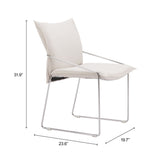 Pola White Dining Chair (Set of 2) by Zuomod at Eve Furniture