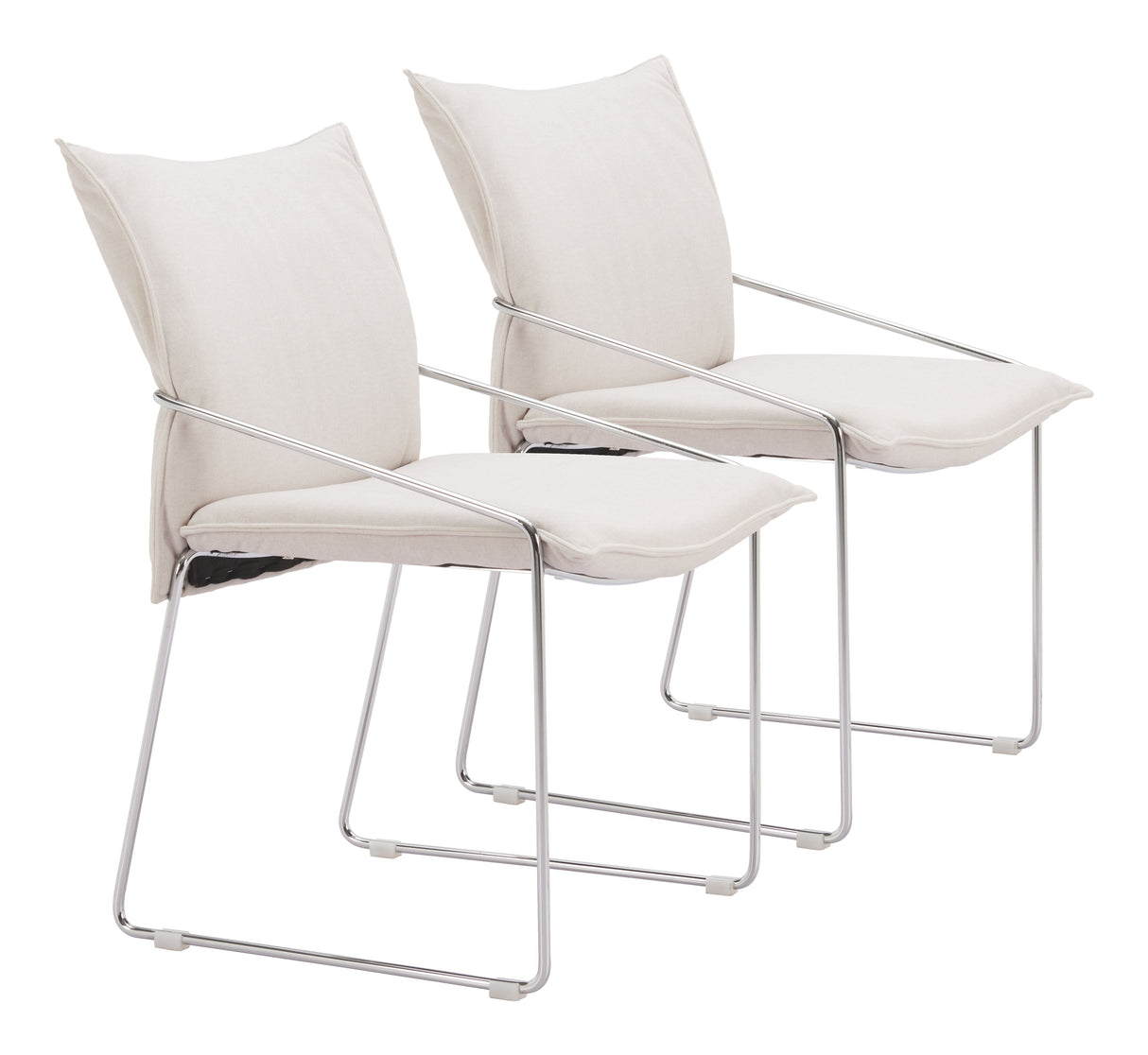 Pola White Dining Chair (Set of 2) by Zuomod at Eve Furniture