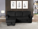 Poland Black Reversible Sectional With Pull-Out Bed by Happy Homes at Eve Furniture