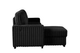 Poland Black Reversible Sectional With Pull-Out Bed by Happy Homes at Eve Furniture