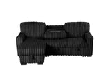 Poland Black Reversible Sectional With Pull-Out Bed by Happy Homes at Eve Furniture
