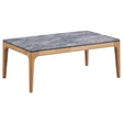 Polaris Rectangular Coffee Table with Marble-like Top Teramo and Light Oak by Coaster at Eve Furniture