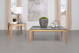 Polaris Rectangular Coffee Table with Marble-like Top Teramo and Light Oak by Coaster at Eve Furniture