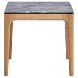 Polaris Teramo and Light Oak Rectangular End Table with Marble-like Top by Coaster at Eve Furniture