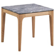 Polaris Teramo and Light Oak Rectangular End Table with Marble-like Top by Coaster at Eve Furniture
