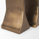 Polli Antiqued Gold w/ Matte Black Metal Taper Candleholders (Set of 2) by Mercana at Eve Furniture