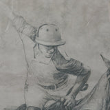 Polo Player I by Mercana Studio a Hand Embellished Textured Framed Art Print Matted under Glass by Mercana at Eve Furniture