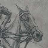 Polo Player I by Mercana Studio a Hand Embellished Textured Framed Art Print Matted under Glass by Mercana at Eve Furniture