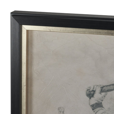 Polo Player II by Mercana Studio a Hand Embellished Textured Framed Art Print Matted under Glass by Mercana at Eve Furniture