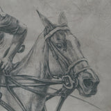 Polo Player II by Mercana Studio a Hand Embellished Textured Framed Art Print Matted under Glass by Mercana at Eve Furniture