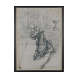 Polo Player II by Mercana Studio a Hand Embellished Textured Framed Art Print Matted under Glass by Mercana at Eve Furniture