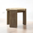 Poltimore Oak Round End Table by Furniture of America at Eve Furniture