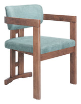 Poly Moss Gray & Walnut Dining Chair by Zuomod at Eve Furniture