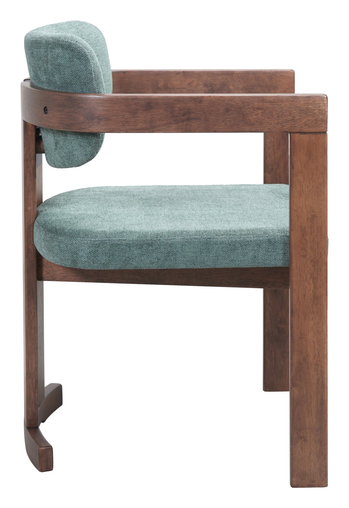 Poly Moss Gray & Walnut Dining Chair by Zuomod at Eve Furniture