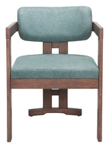 Poly Moss Gray & Walnut Dining Chair by Zuomod at Eve Furniture