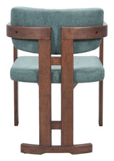 Poly Moss Gray & Walnut Dining Chair by Zuomod at Eve Furniture