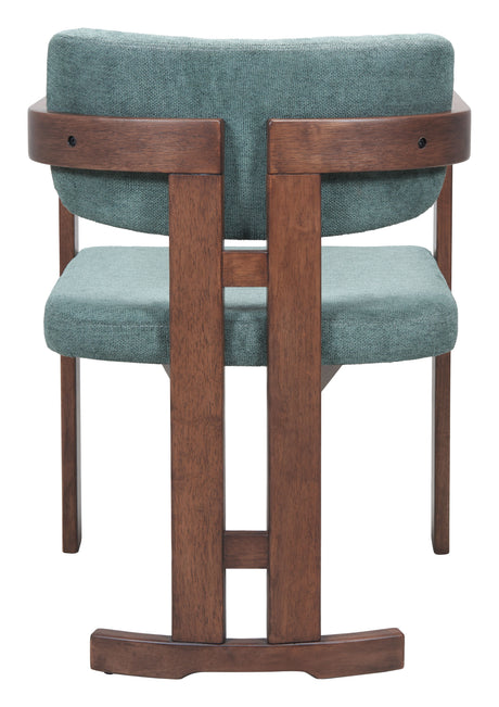 Poly Moss Gray & Walnut Dining Chair by Zuomod at Eve Furniture