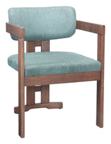 Poly Moss Gray & Walnut Dining Chair by Zuomod at Eve Furniture