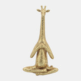 Polyresin,s/3,12"h, Yoga Giraffe, Gold