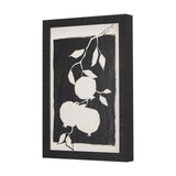 Pomegranate Branch Silhouette by Mercana Studio a Hand Embellished Textured Framed Art Print by Mercana at Eve Furniture
