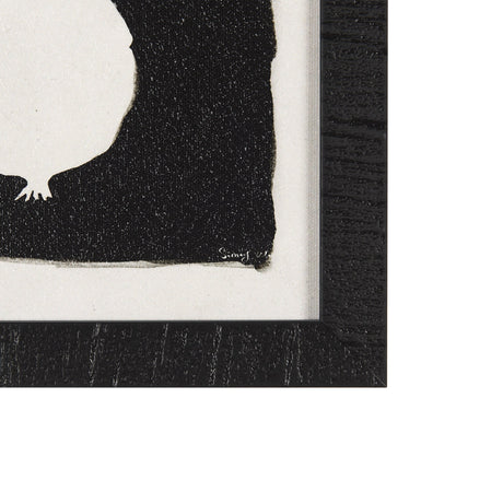 Pomegranate Branch Silhouette by Mercana Studio a Hand Embellished Textured Framed Art Print by Mercana at Eve Furniture