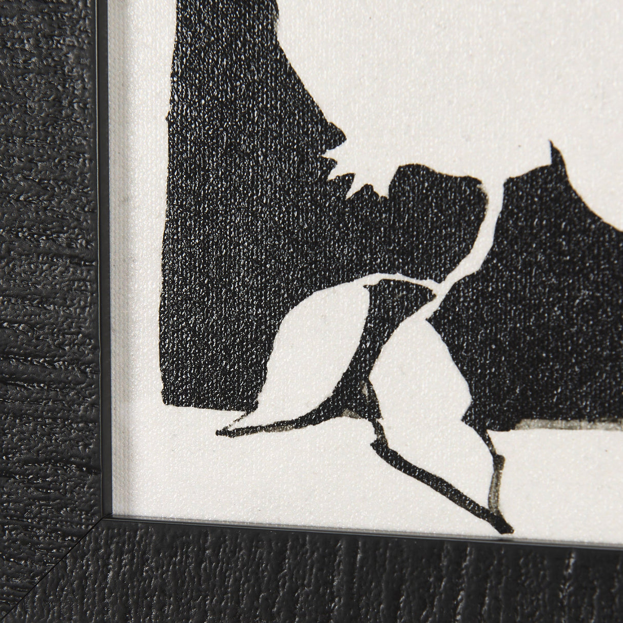 Pomegranate Branch Silhouette by Mercana Studio a Hand Embellished Textured Framed Art Print by Mercana at Eve Furniture