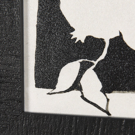 Pomegranate Branch Silhouette by Mercana Studio a Hand Embellished Textured Framed Art Print by Mercana at Eve Furniture