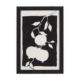 Pomegranate Branch Silhouette by Mercana Studio a Hand Embellished Textured Framed Art Print by Mercana at Eve Furniture