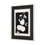 Pomegranate Branch Silhouette by Mercana Studio Hand Embellished Framed Art Print Matted under Glass by Mercana at Eve Furniture