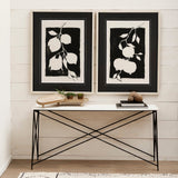 Pomegranate Branch Silhouette by Mercana Studio Hand Embellished Framed Art Print Matted under Glass by Mercana at Eve Furniture