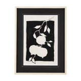 Pomegranate Branch Silhouette by Mercana Studio Hand Embellished Framed Art Print Matted under Glass by Mercana at Eve Furniture