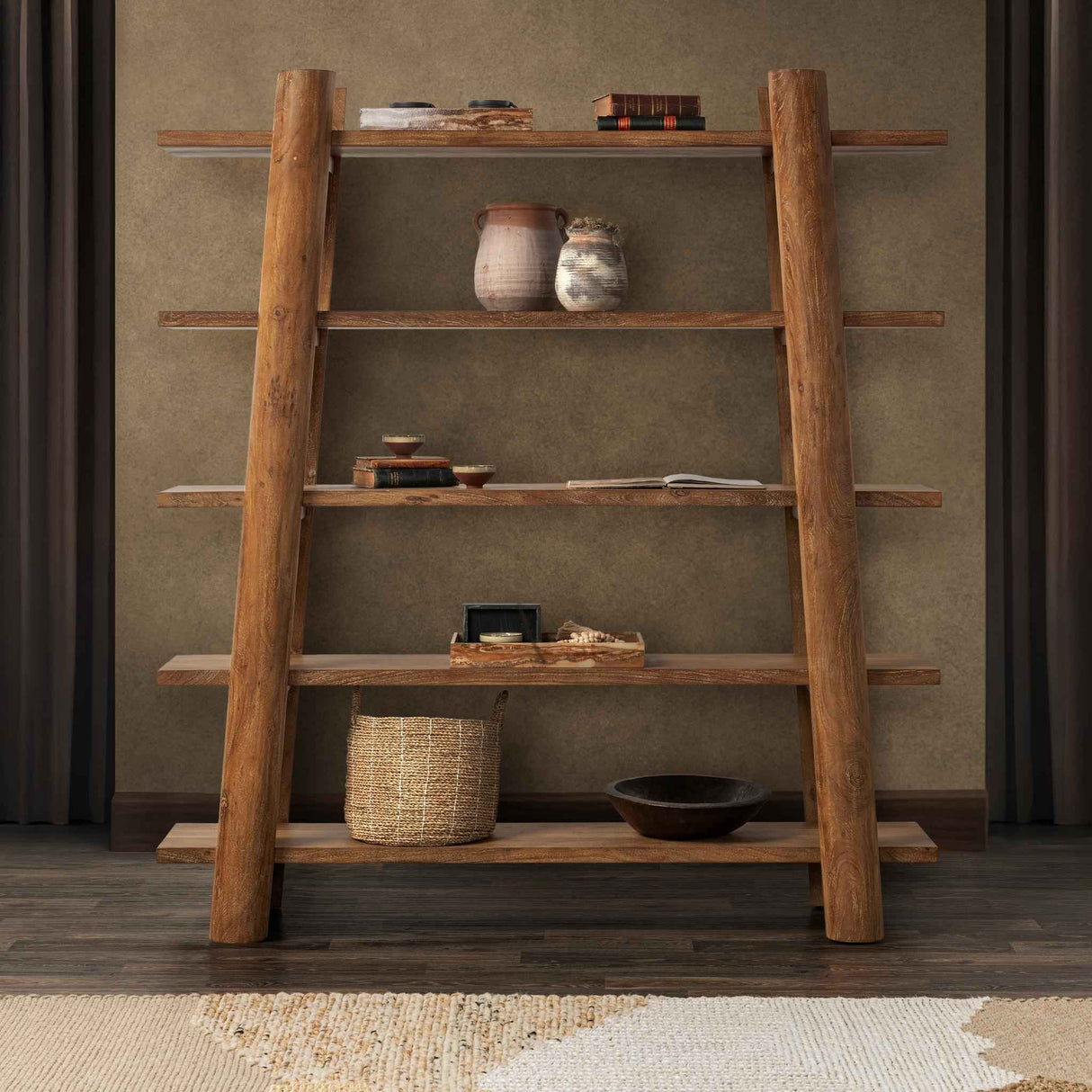 Pomona Golden Wheat Bookshelf by Classic Home at Eve Furniture