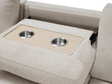 Pompano Beige 2-Piece Boucle Sectional with Left Chaise, Pull-out Bed and Hidden Storage by Homelegance at Eve Furniture