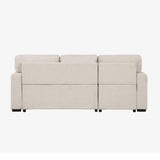 Pompano Beige 2-Piece Boucle Sectional with Left Chaise, Pull-out Bed and Hidden Storage by Homelegance at Eve Furniture