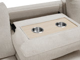 Pompano Beige 2-Piece Sectional with Right Chaise, Pull-out Bed and Hidden Storage, Charging Ports by Homelegance at Eve Furniture