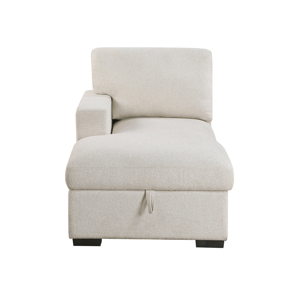 Pompano Beige 4-Piece Sectional with Left Chaise, Pull-out Bed and Hidden Storages, Charging Ports by Homelegance at Eve Furniture