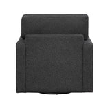 Pompano Black Boucle Swivel Chair by Homelegance at Eve Furniture