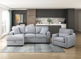 Pompano Gray Swivel Chair by Homelegance at Eve Furniture