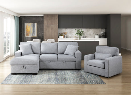 Pompano Gray Swivel Chair by Homelegance at Eve Furniture