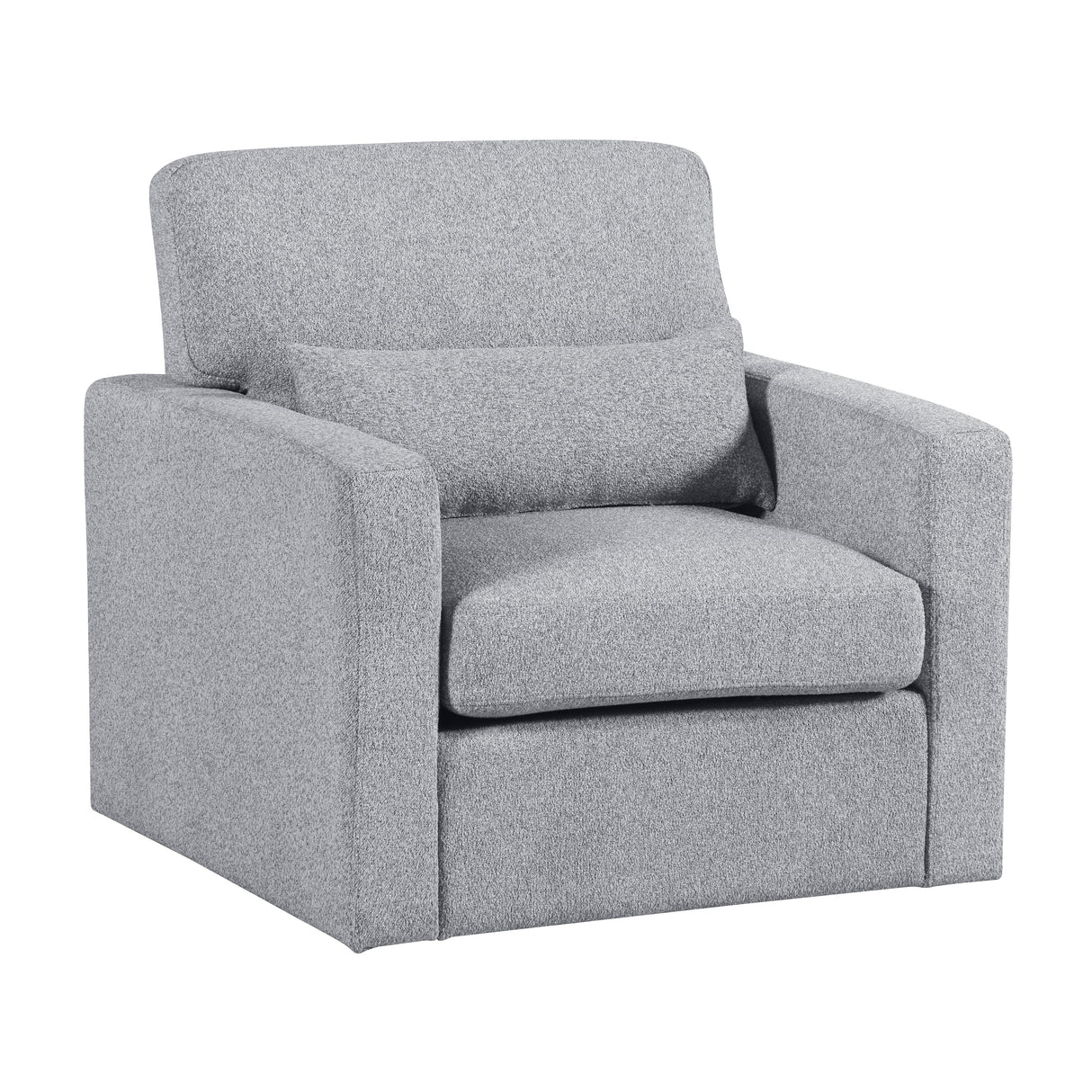 Pompano Gray Swivel Chair by Homelegance at Eve Furniture